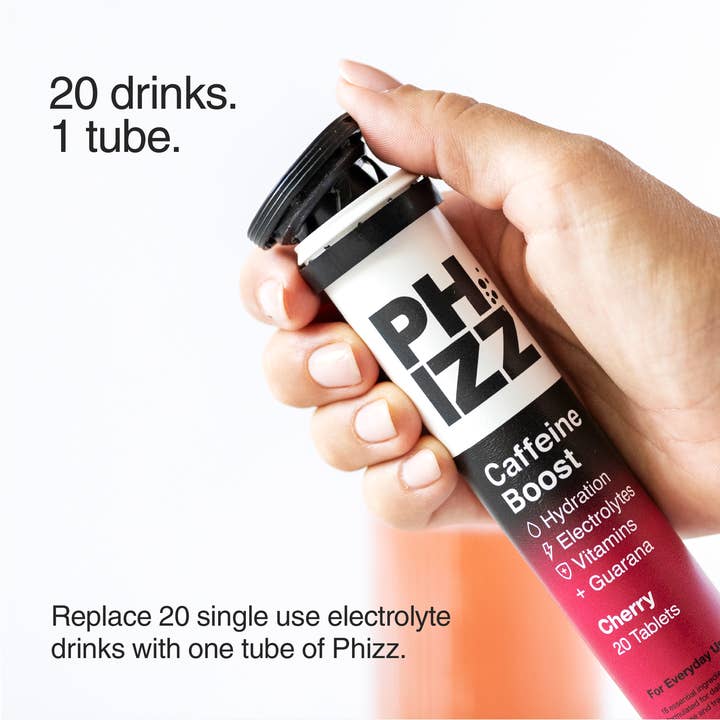 Phizz – wholesale Oral supplement/vitamin – Phizz 20 Tablets 3-in-1 Effervescent - Caffeine Boost Cherry