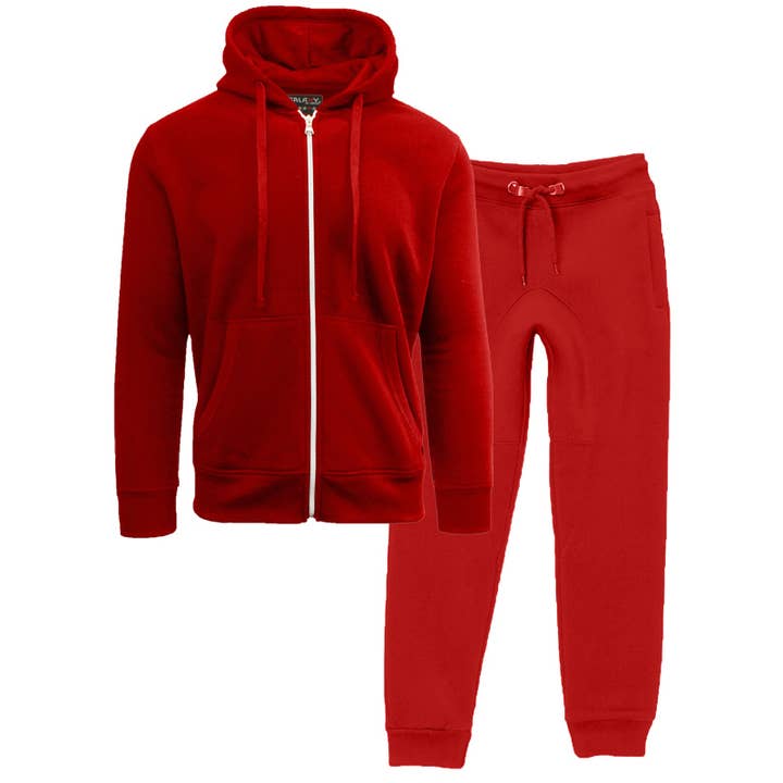 Galaxy By Harvic - Wholesale Top & Pant Set - Kids - GBH Boy's Fleece-Lined Hoodie & Jogger 2-Piece Set (4-20)2
