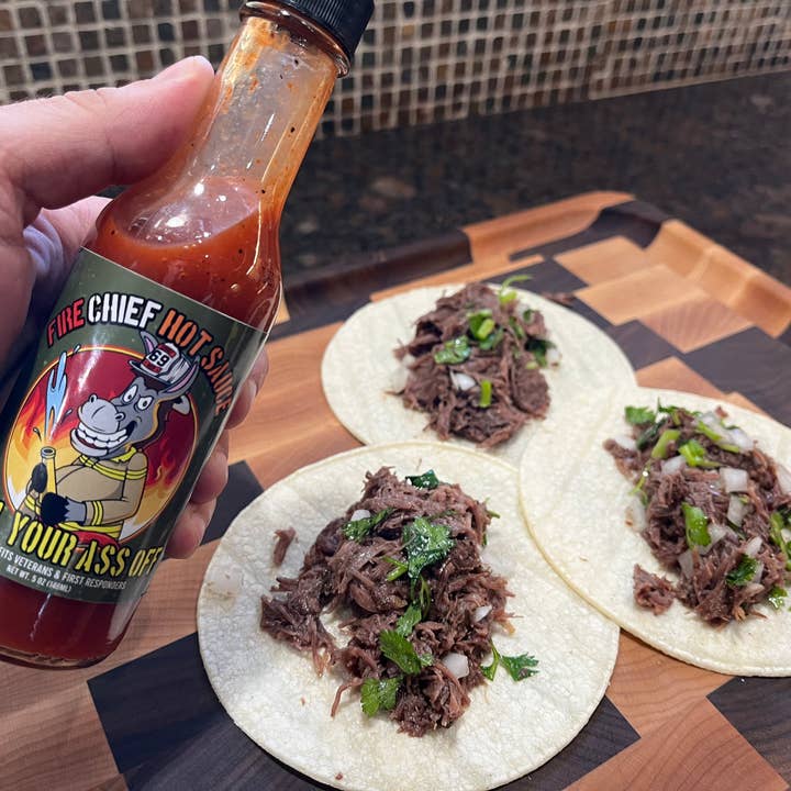 Grill Your Ass Off - Spices, Rubs, Seasonings, Sauces, Jerky - Venta al por mayor Salsas picantes - Salsa picante Fire Chief: suave, sabor, para tacos, pollo, nachos