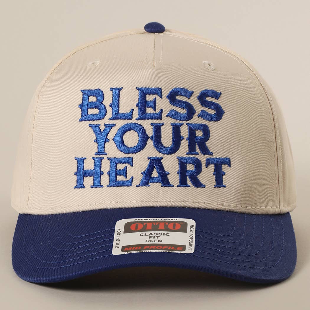 Fashion City - Wholesale Baseball Cap - Unisex - BLESS YOUR HEART Embroidery Trucker Hat 3