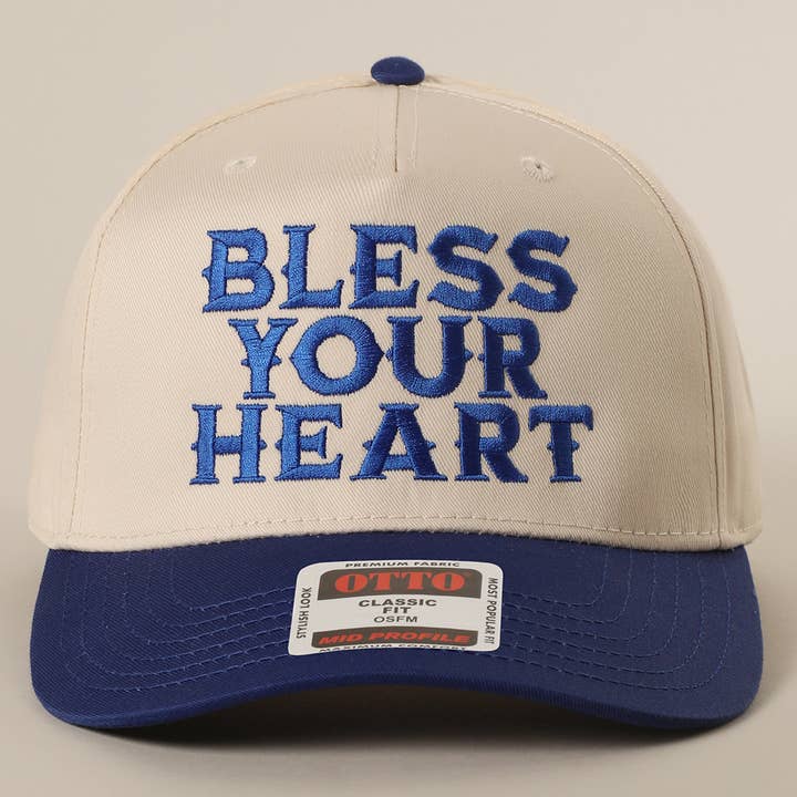 Fashion City - Wholesale Baseball Cap - Unisex - BLESS YOUR HEART Embroidery Trucker Hat 3