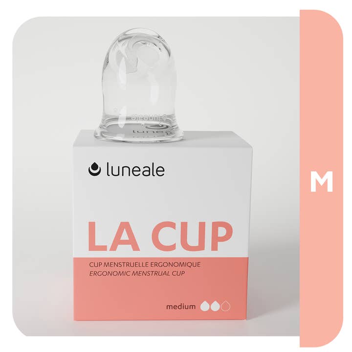 La Cup - Taglia M - Coppetta mestruale - Flusso da medio a forte per la vendita all'ingrosso da parte di Luneale