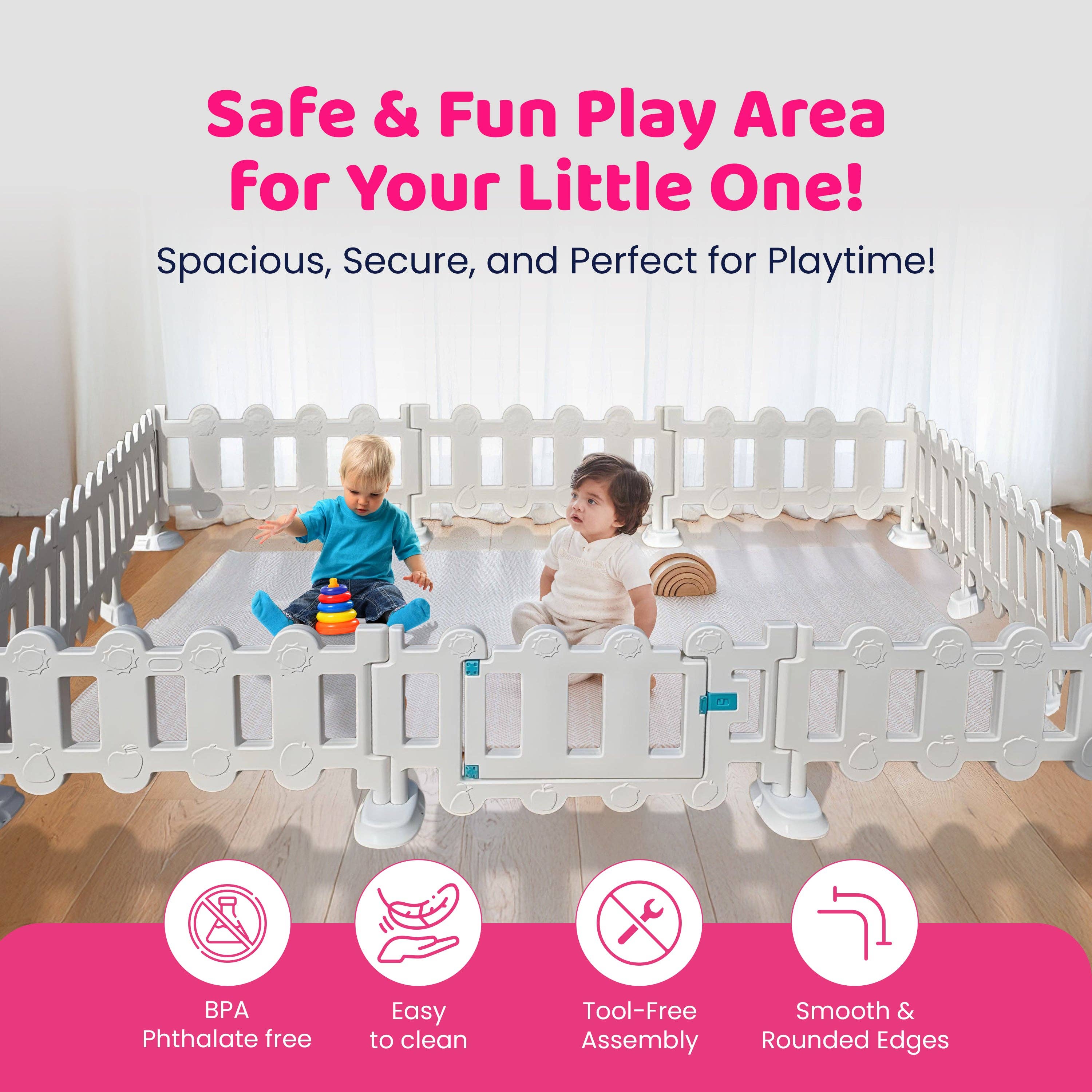 TQ FURNITURE – wholesale Toy set – Kids – Area 10ft x 10ft Plastic Gate and Fences3