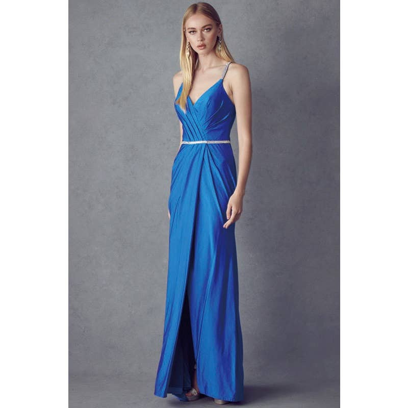 Juliet - Wholesale Gown - Women's - RUCHED BODICE FITTED PROM EVENING GOWN6