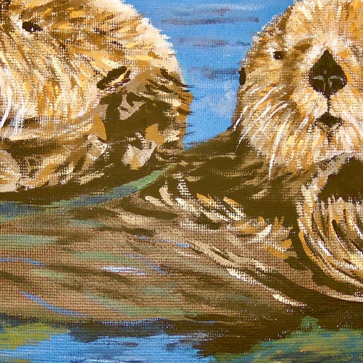 Carte individuelle « Loutre Radeau » pour la vente par Mother Bear Studio