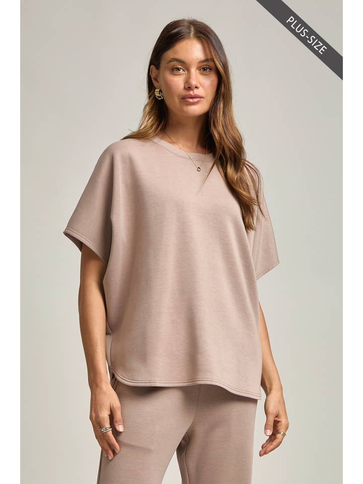 Dear Scarlett - Wholesale Top & Pant Set (NOT Loungewear) - Women's - PLUS SIZE Poncho Top + Bell Bottom Modal Set 4