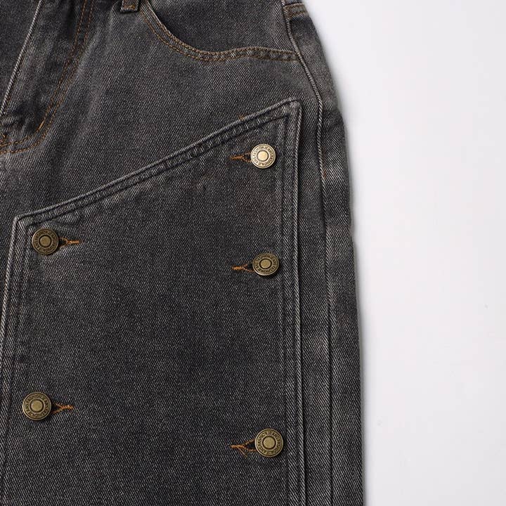 Grigio Jeans invecchiati a vita alta alla moda JP015Y - Stile retrò in vendita all'ingrosso su Faire11