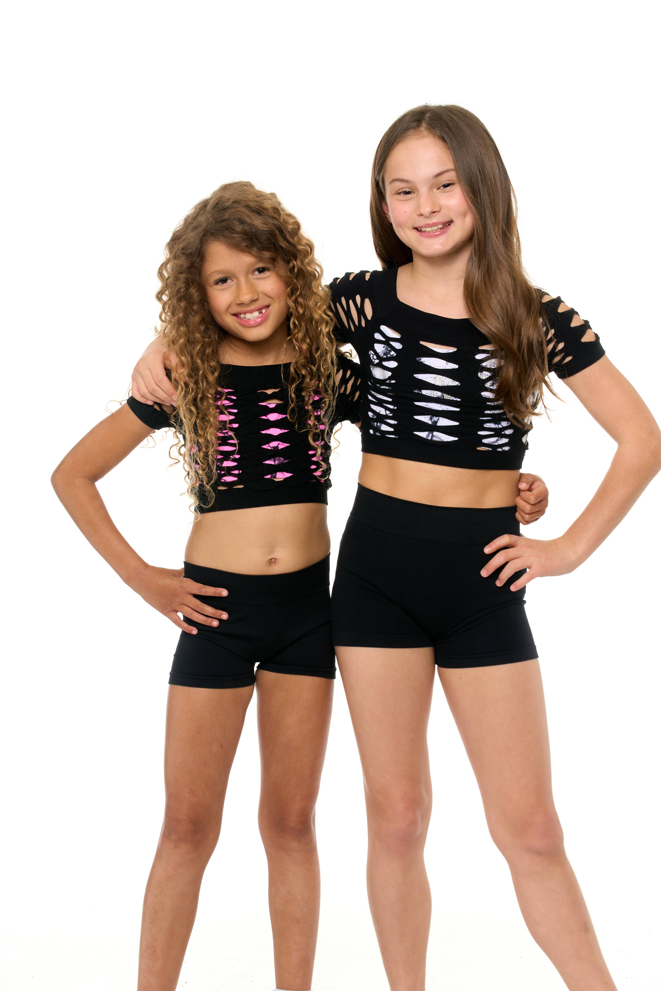 Malibu Sugar - Wholesale Tank Top - Kids - Malibu Mesh Crop Top for Dance Girls (8-14) One Size5