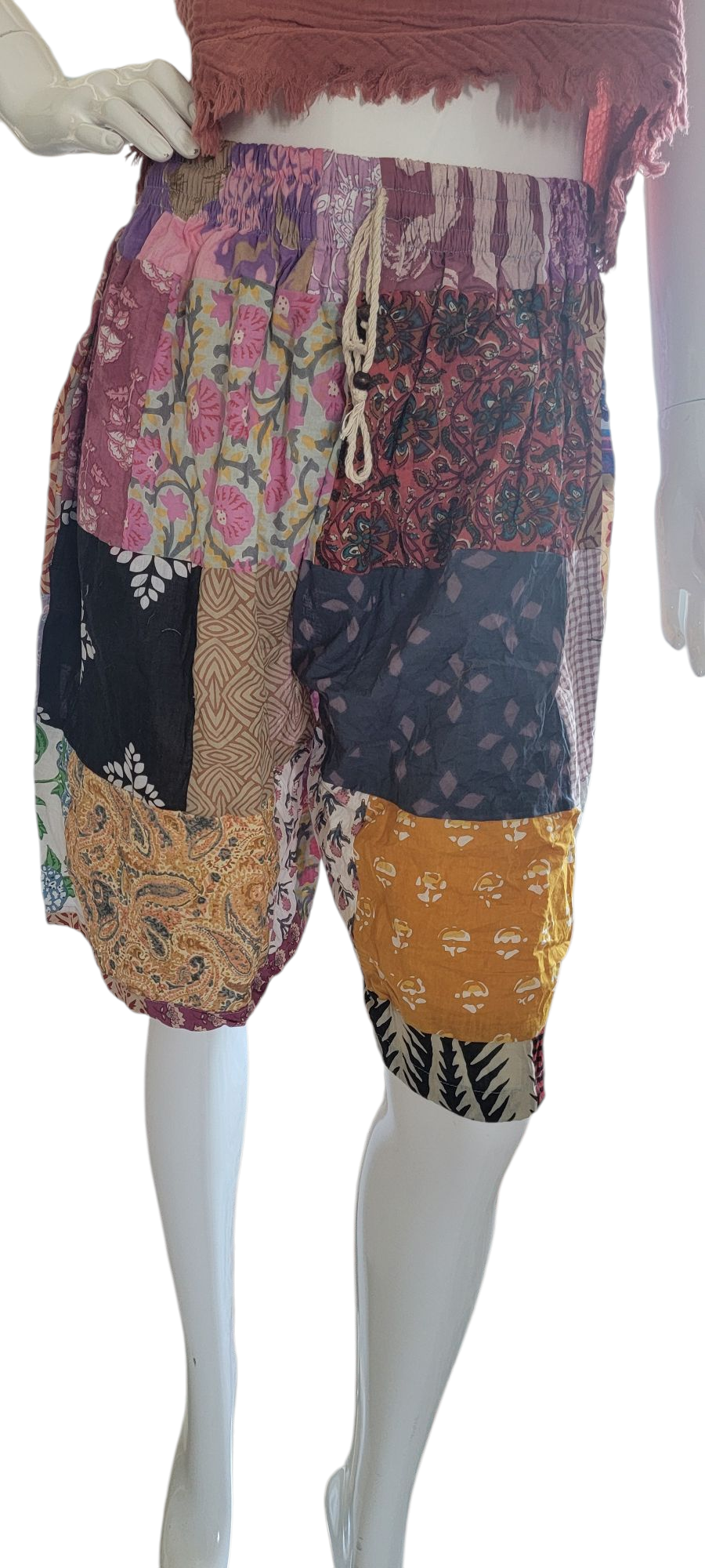 Evergreen Guardian Imports - Wholesale Shorts - Women's - TT-240 Cotton Patchwork Shorts0