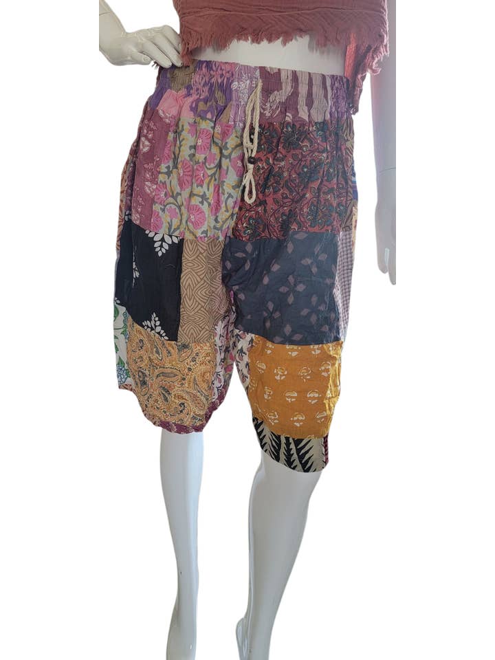 Evergreen Guardian Imports - Wholesale Shorts - Women's - TT-240 Cotton Patchwork Shorts