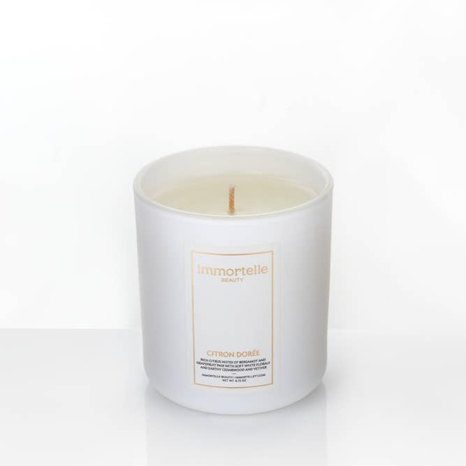 Immortelle Beauty - Vente Bougie en bocal - Bougie classique Santal Rosé