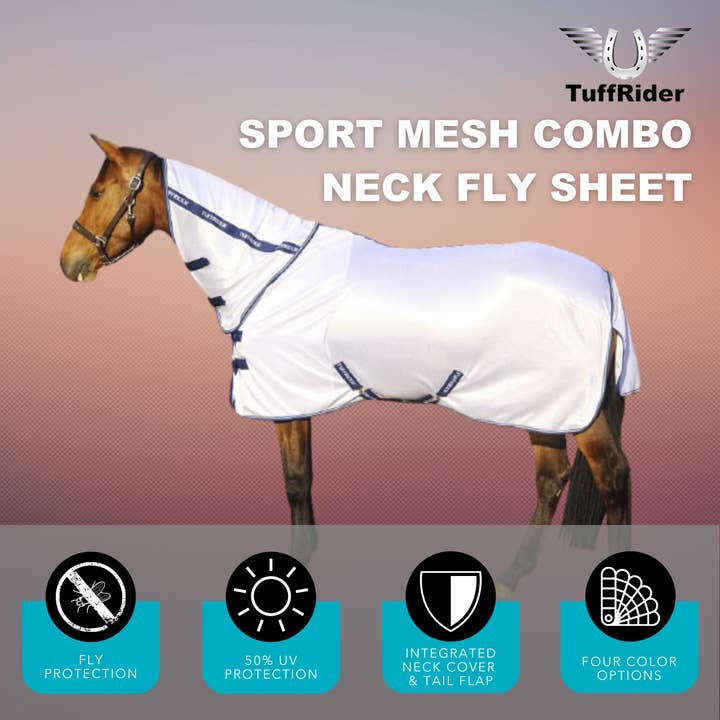 JPC Equestrian - Wholesale Horseback Riding Gear - TuffRider Sport Mesh Combo-Neck Fly Sheet3