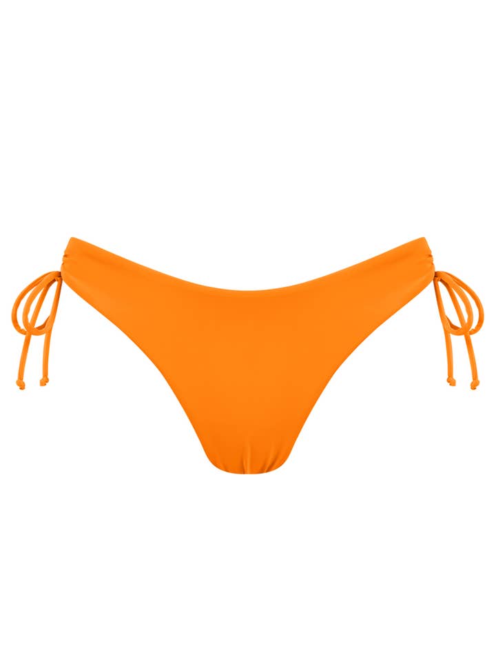 Calcinha de biquíni Chlamys Varia com amarração nas laterais - Laranja Vital por atacado de Chlamys Varia by MrMiss