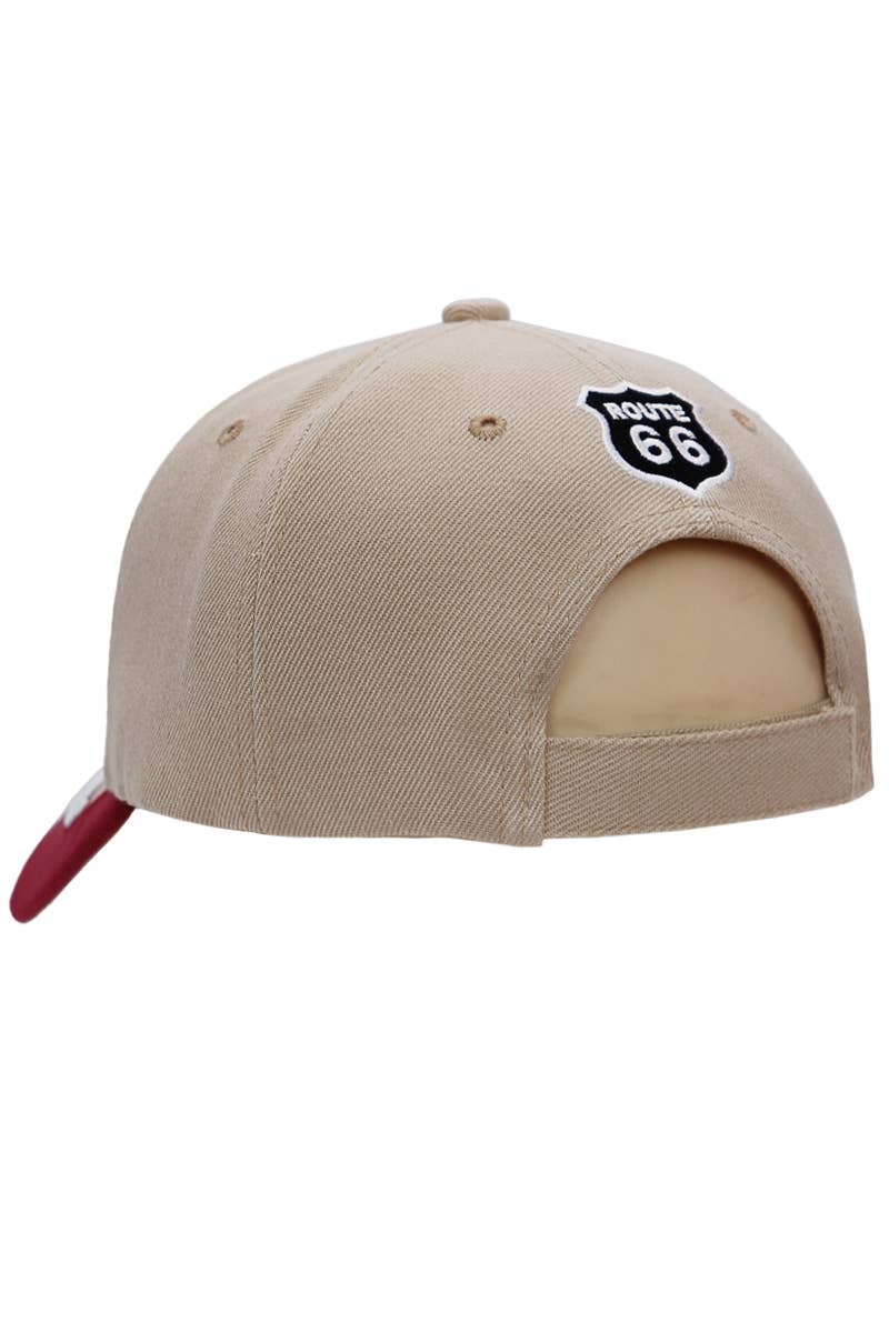 Cap Zone - Wholesale Baseball Cap - Women's - Route 66 The Mother Road Arc Logo Acrylic Baseball Cap5