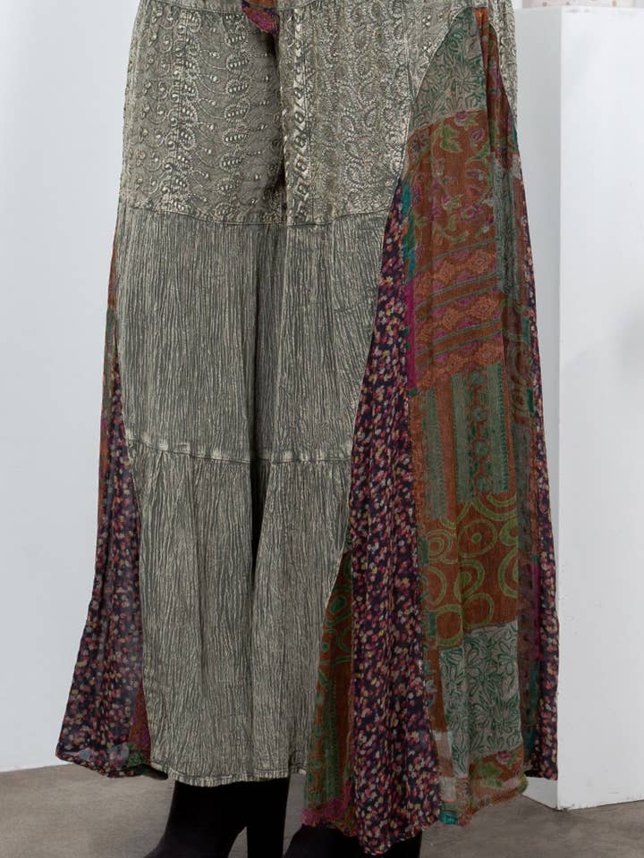 Young Threads - Wholesale Pants - Women's - Rustic Bohemian: Side Paneled Patchwork Pants (New Color)14