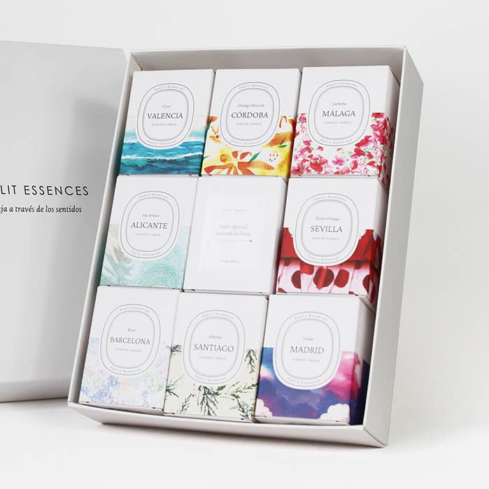 Cadeaupakket 8 geurkaarsen voor wholesale door FEELIT-ESSENCES
