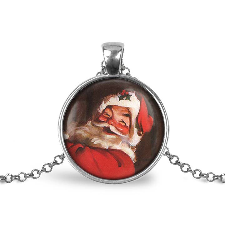 Whimsy Spirit Shop - Wholesale Pendant/Charm Necklace - Christmas Santa Necklace1