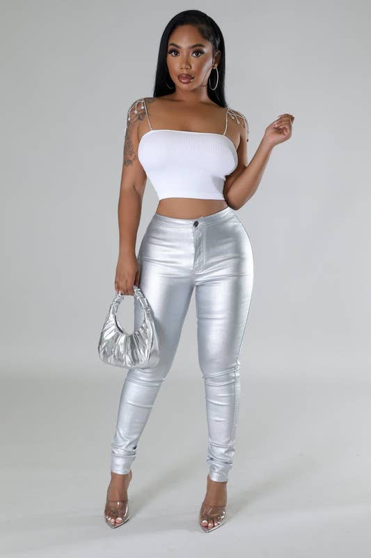 5besties inc – Engroshandel Bluse - Dame – Crop top med kædebånd10