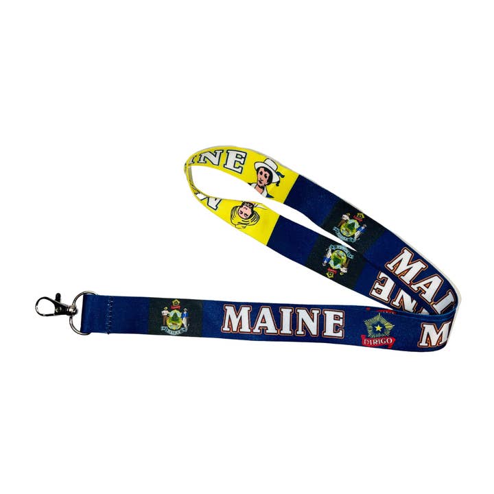 Lanyard - State Flag Maine - USA - L089 for wholesale by Worldwide Souvenirs