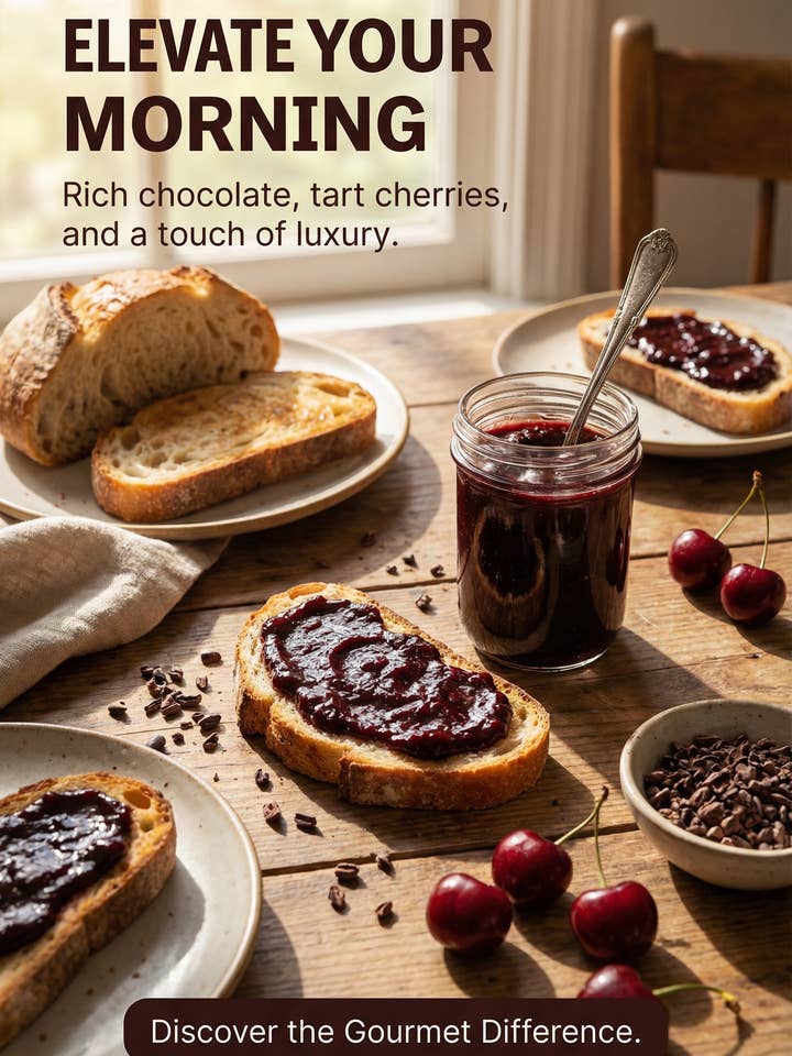 Chocolate Cherry Jam – Decadent, Velvety, and Deeply Fruity for wholesale by Chesapeake Farms LLC