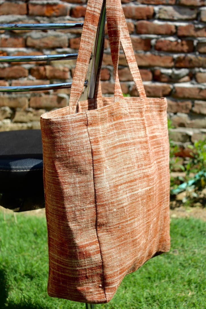 Eyda Homes - Wholesale Crossbody Bag - Unisex - Rust Embroidered Linen Shoulder Bag | Handmade Boho Gift Bag2