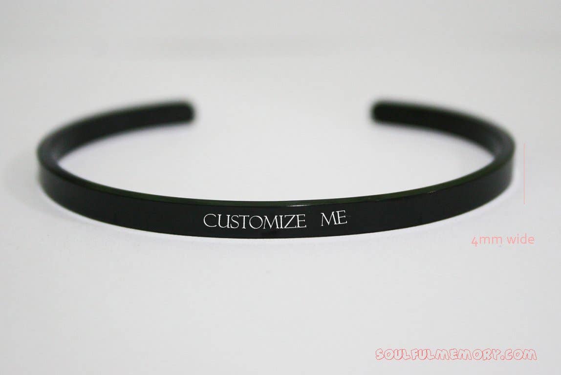 SoulfulMemory - Wholesale Cuff Bracelet - Personalize a Bracelet With Outside Engraving - customizable cuff12