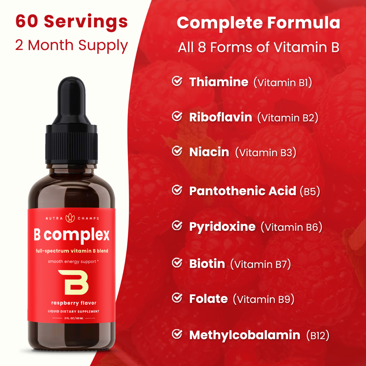 NutraChamps - Wholesale Oral Supplement/Vitamin - B Complex Liquid - Nervous System Support 4