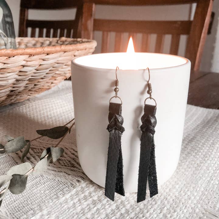 Kvast øreringe | Flettet (Double Layer) for engroshandel hos Oaks and Cotton