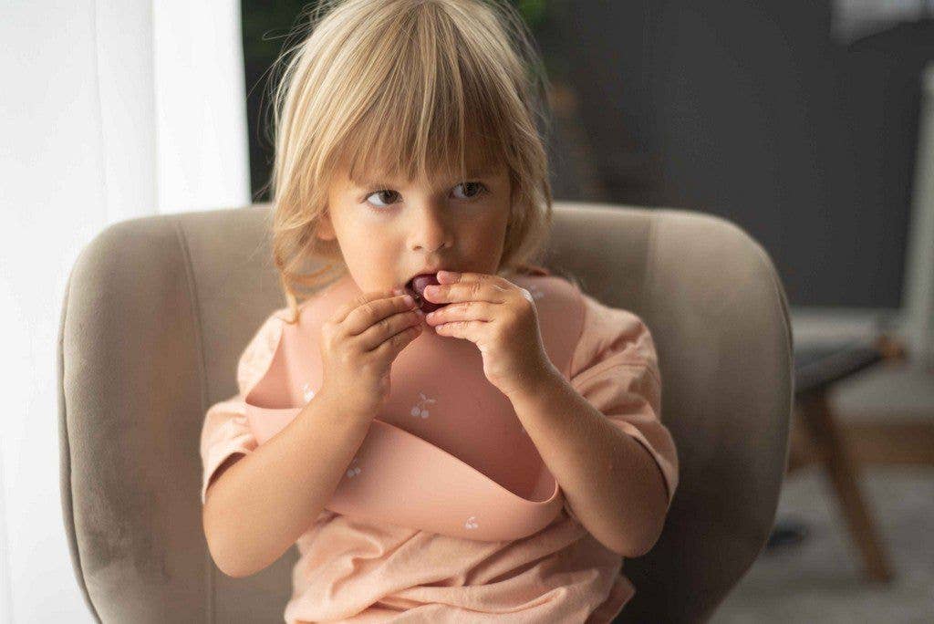 Soina - Wholesale Bib - Baby - Shayan Silicone Bib - Cherry (Peach)2