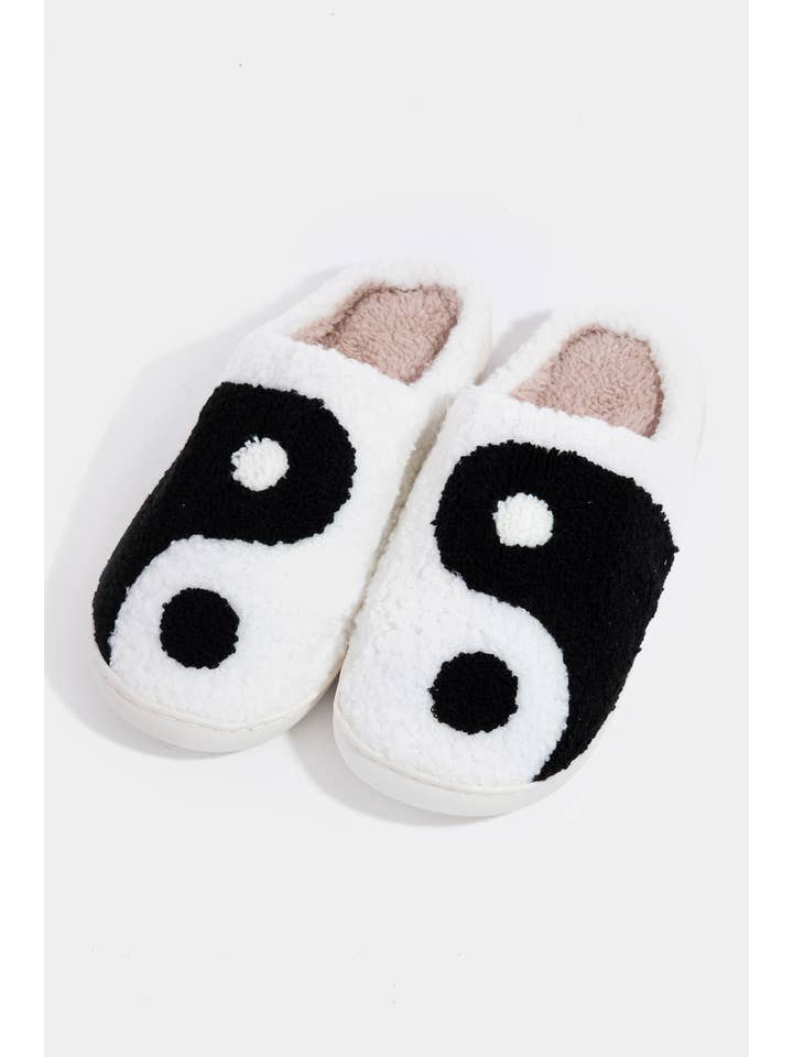 BWL Yin Yang Mønster Fuzzy Tøfler for engroshandel på Faire
