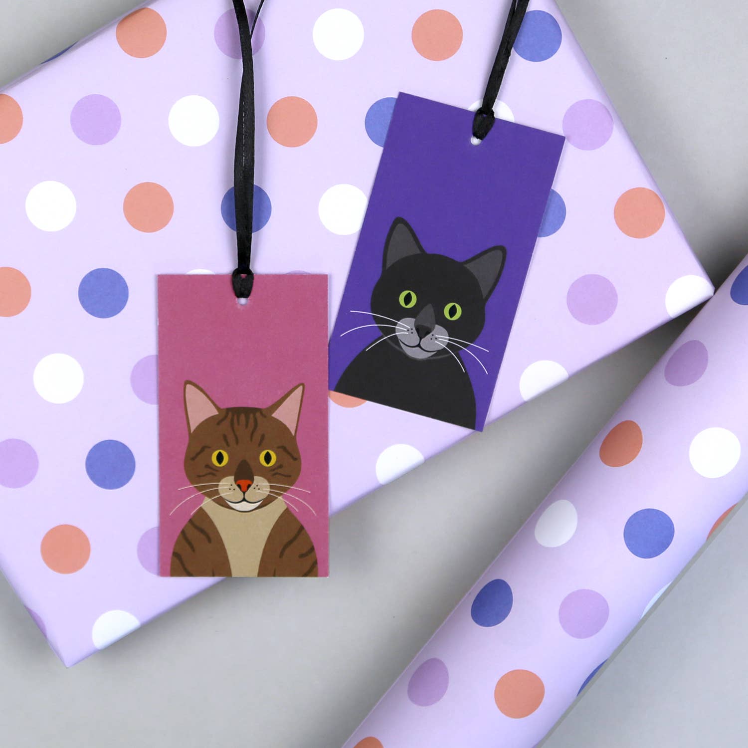 Kunst an Papier - Wholesale Gift Tag - 5 x Gitte Cats & Dogs gift tags5