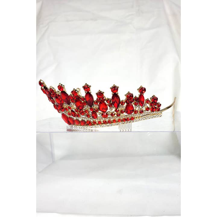 Chicas - Wholesale Tiara - Women's - One Size Fits All Tiara With Jewels HT93234