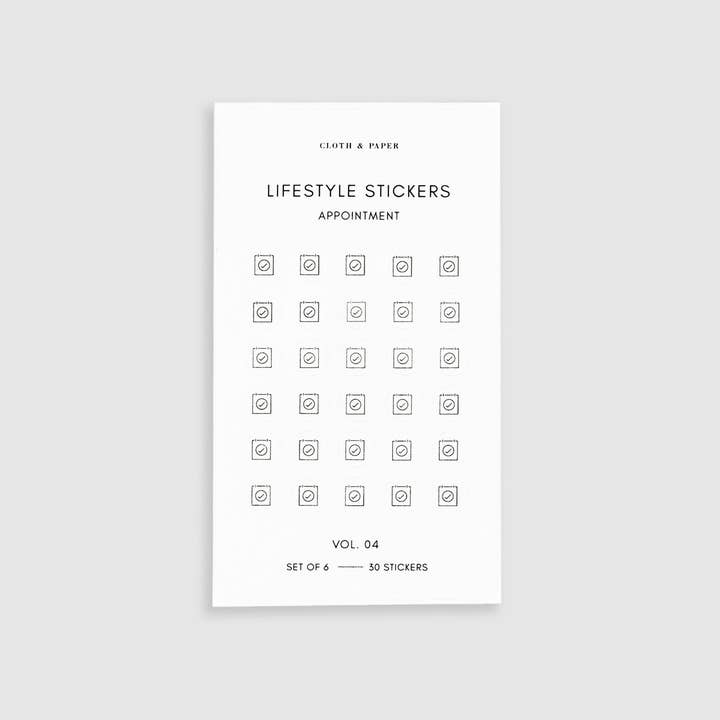 Transparent Mini Icon Stickers | Lifestyle for wholesale on Faire5