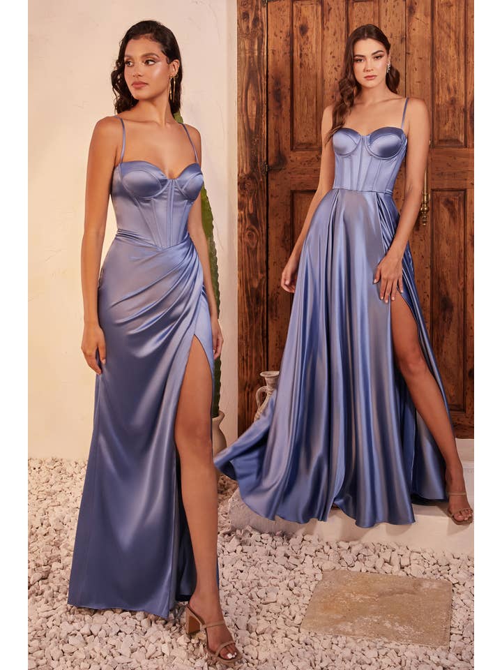 Ladivine by Cinderella Divine - Vente Robe de soirée – femme - Robe bustier en satin à coupe évasée15