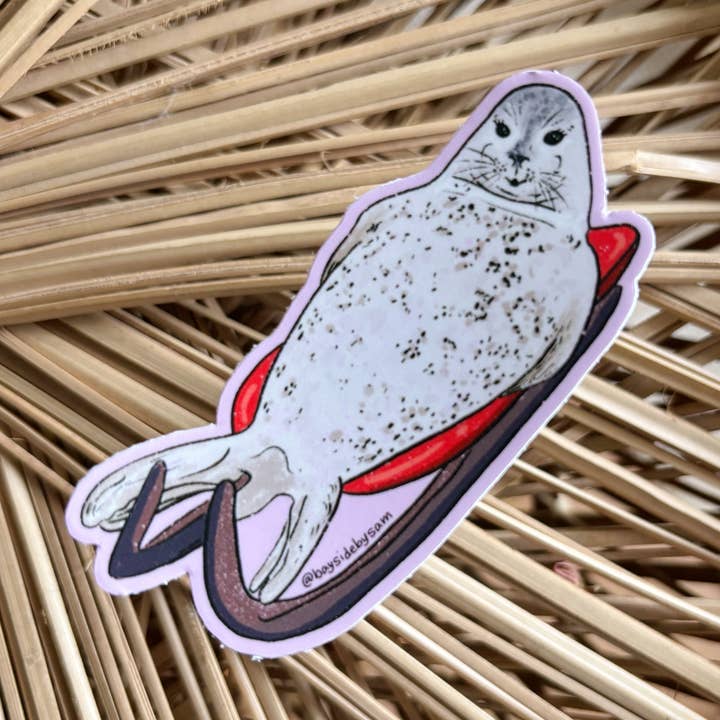 Seal Luge 3" Vinyl Sticker for wholesale by Bayside by Sam