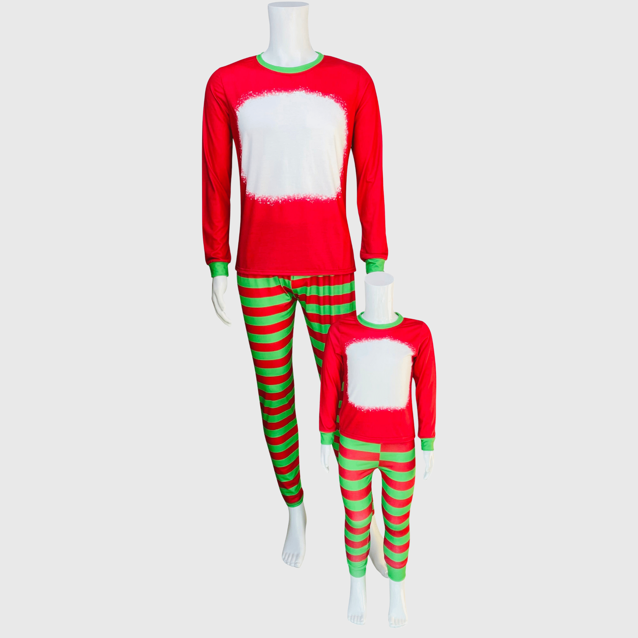 ILTEX Apparel - Wholesale Sleepwear Set - Women's - Christmas FAUX Bleached Red Green Family Pajama Set (Kids & Adult)7