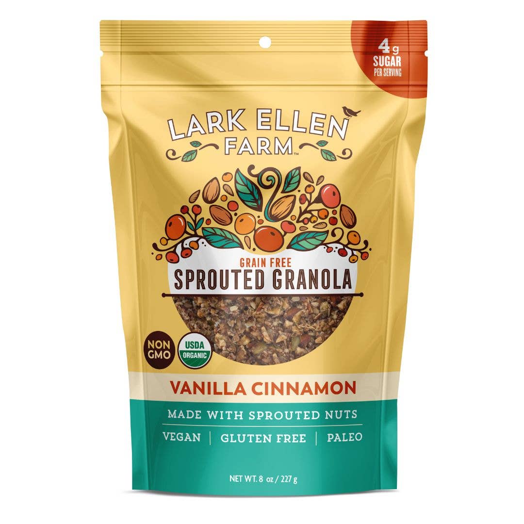 Lark Ellen Farm - Wholesale Granola - Vanilla Cinnamon Sprouted Granola (Grain-Free) 8 oz bag1