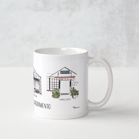 PriyaOriginalsArt - Wholesale Coffee Mug - Coffee Shops of Sacramento - Mug1