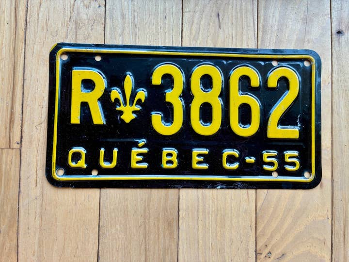 Placa de matrícula de reboque de Quebec de 1955 por atacado de RusticPlates
