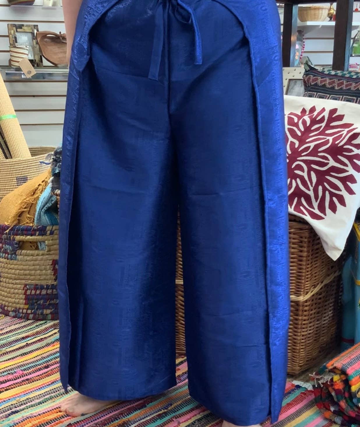 Wanderlust Global - Wholesale Broek - Dames - Thaise wikkelbroek van 'Satin' stof0