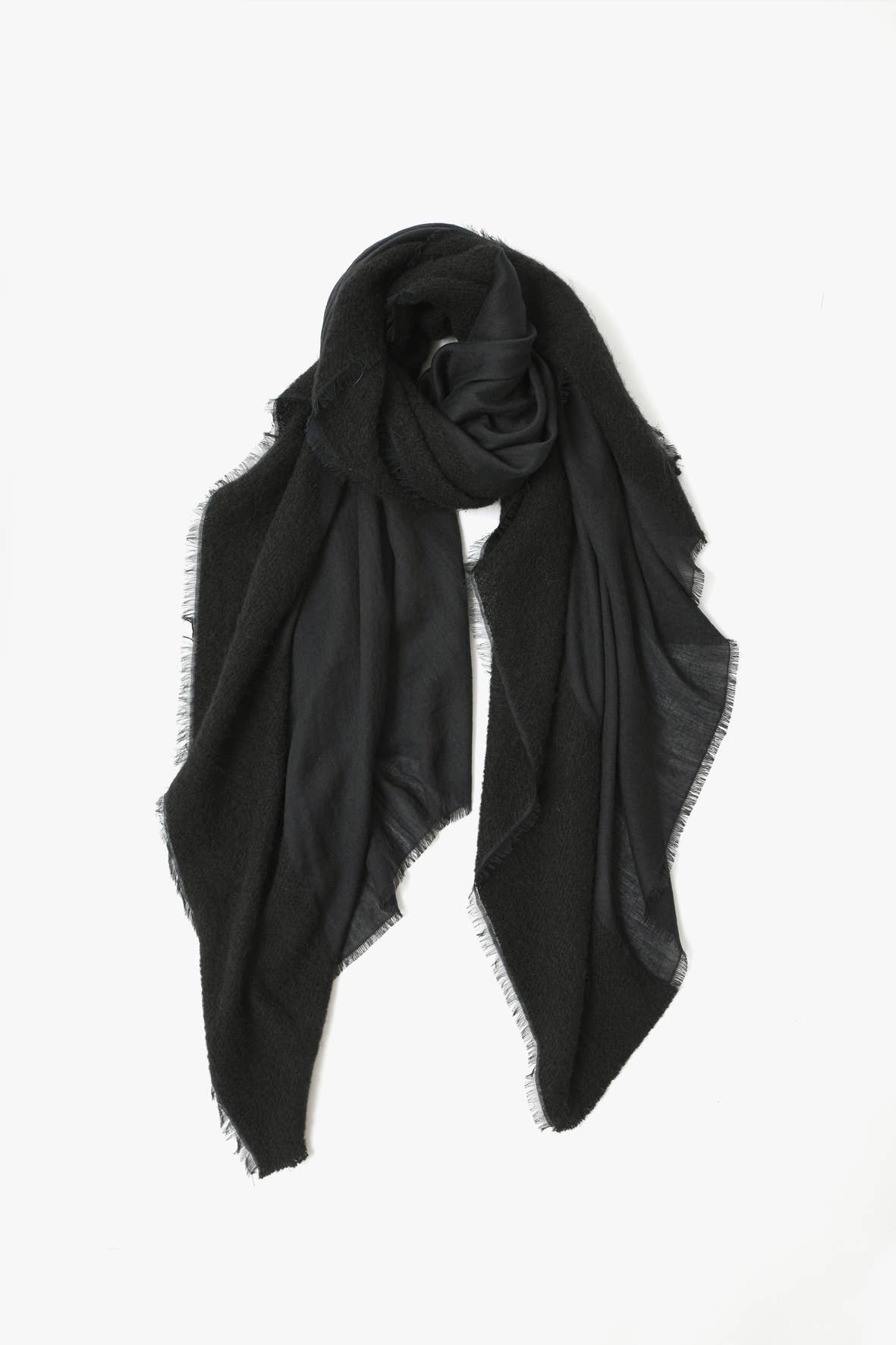 Abstract - Wholesale Scarf - Women's - Wool blend scarf with bouclé details17