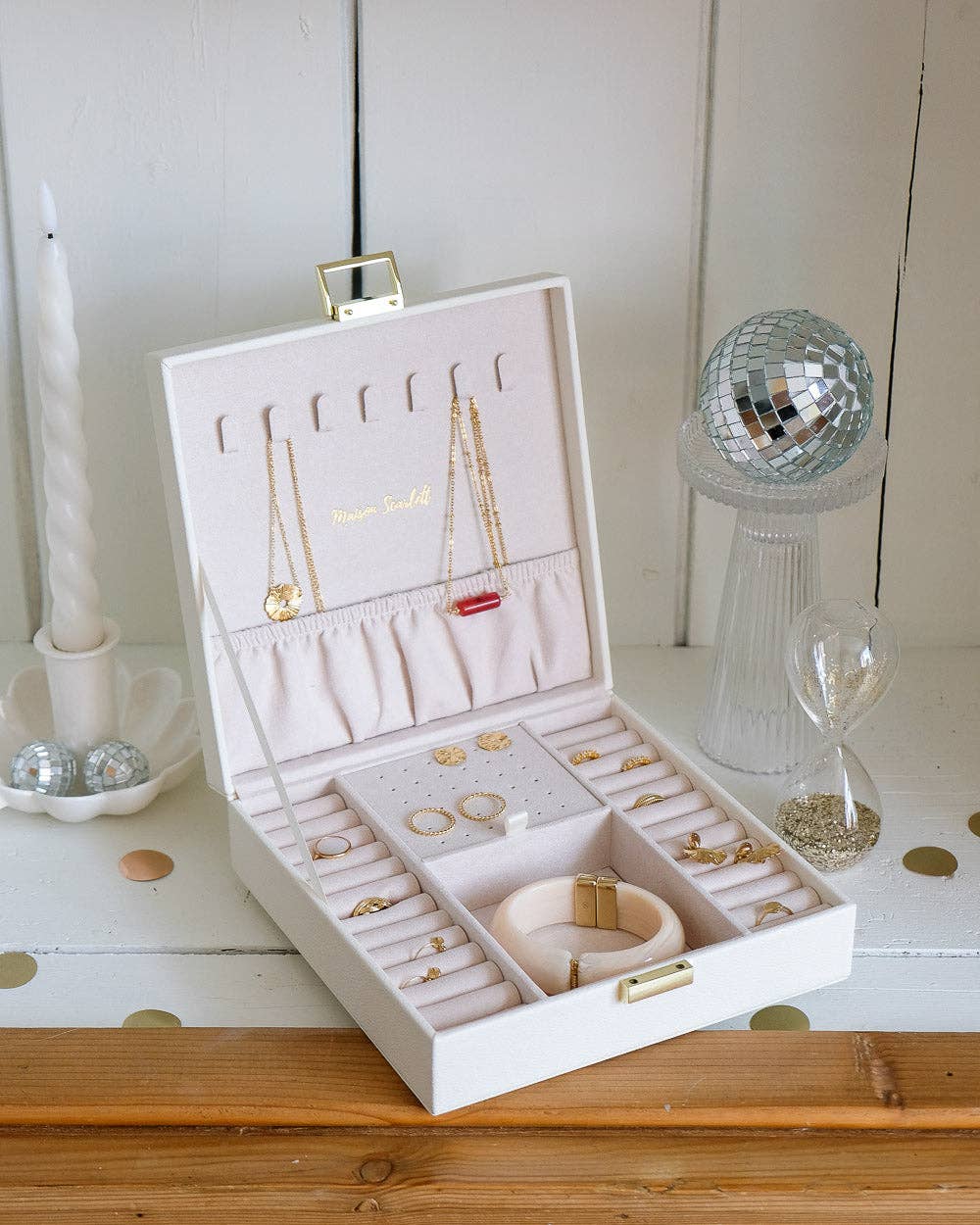 Maison Scarlett – Organizador/caixa de joias por atacado – Caixa de jóias Anne PU10