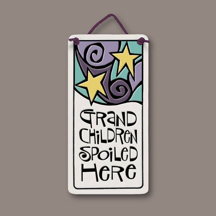 456 - Grandchildren Spoiled Wall Art for wholesale by Macone Clay / Spooner Creek