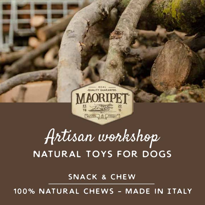 Maoripet srl – Großhandel Haustier-Kauspielzeug – Hund – BrucBool, 100% natürlicher Kauartikel für Hunde. Hergestellt in Italien.