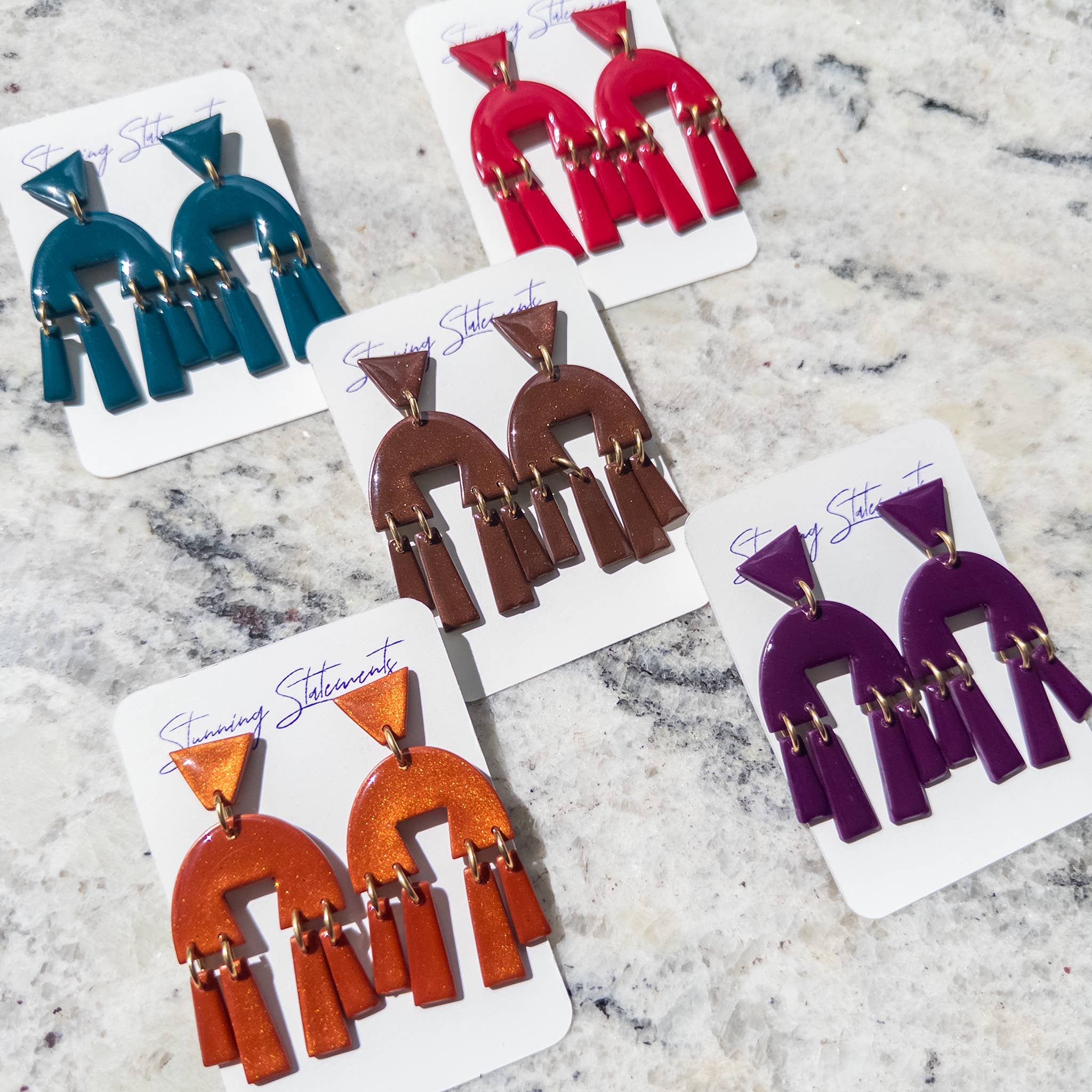 Stunning Statements - Wholesale Dangle Earrings - Naima Clay Dangle Earrings7