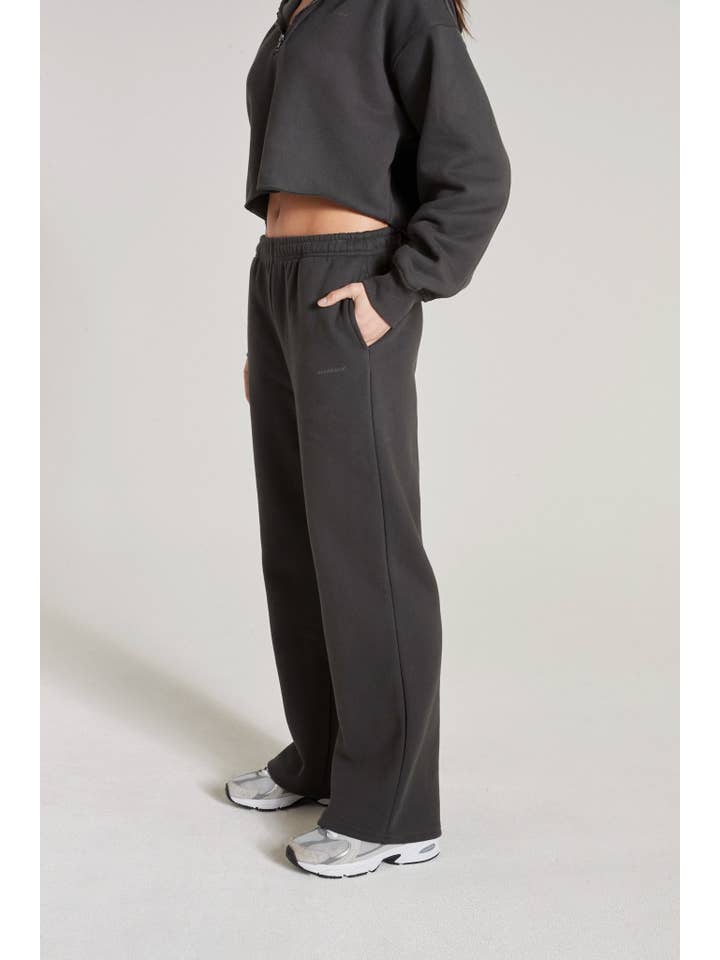 Vintage Black All Fenix Signature Wide Leg Track Pant for wholesale on Faire