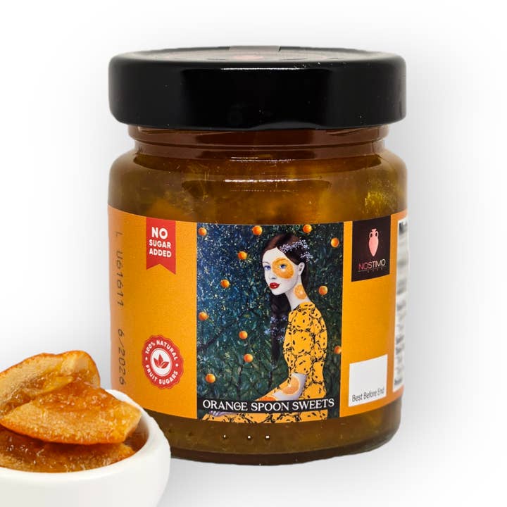 Orange No Sugar Added Greek Spoon Sweets for wholesale by Nostimo Texas LLC