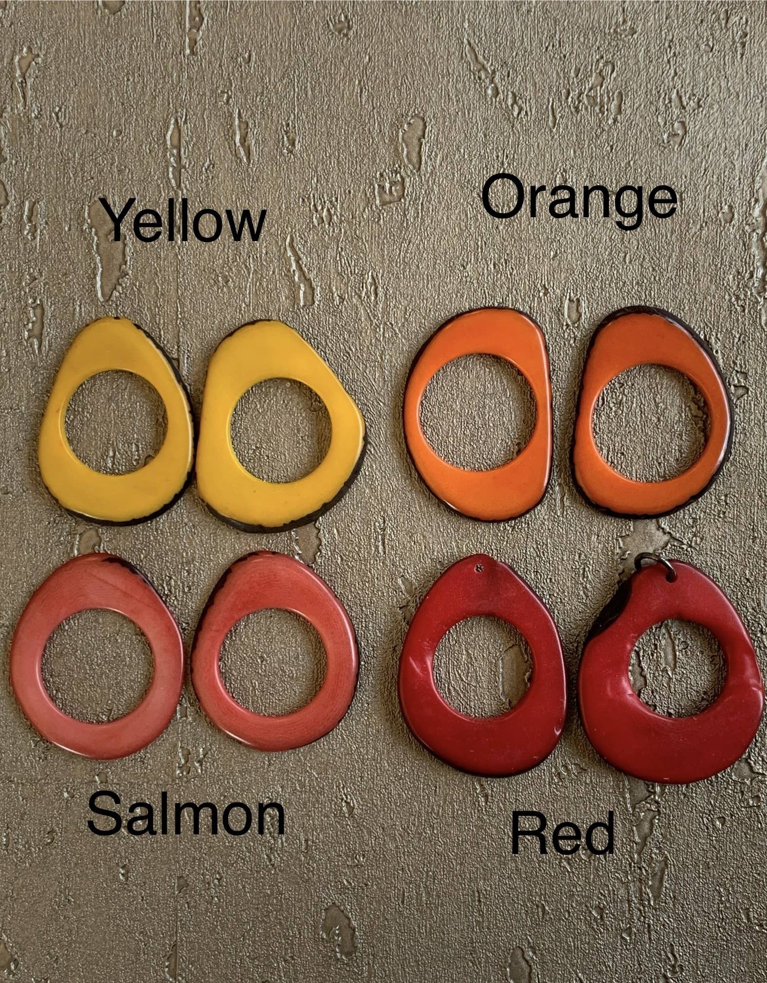 Veronica Riley Martens - Wholesale Dangle Earrings - Donut Shaped Tagua Dangle Earrings0