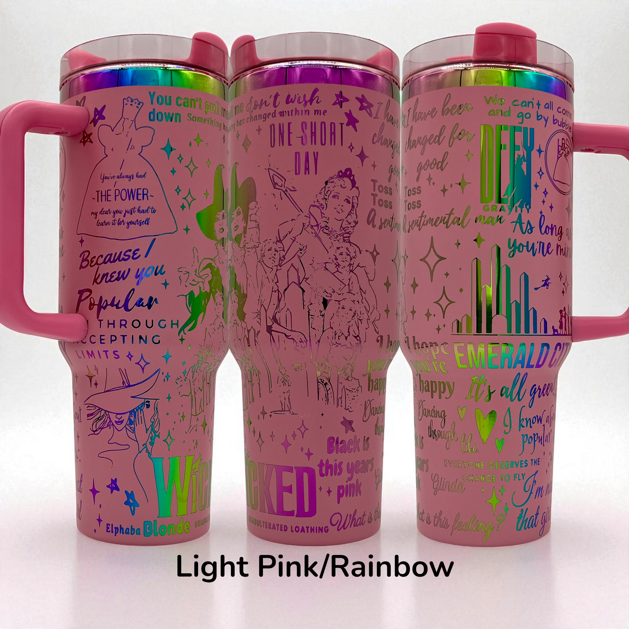 Crafty AF Studio - Wholesale Insulated Mug/Tumbler - Defying Gravity Wicked laser Engraved Tumbler 40oz1