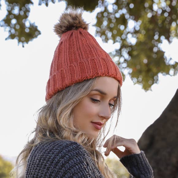 Leto Accessories - Wholesale Beanie - Women's - Winter-Ready Ribbed Faux Fur Beanie 🧶 – Wholesale Supplier4